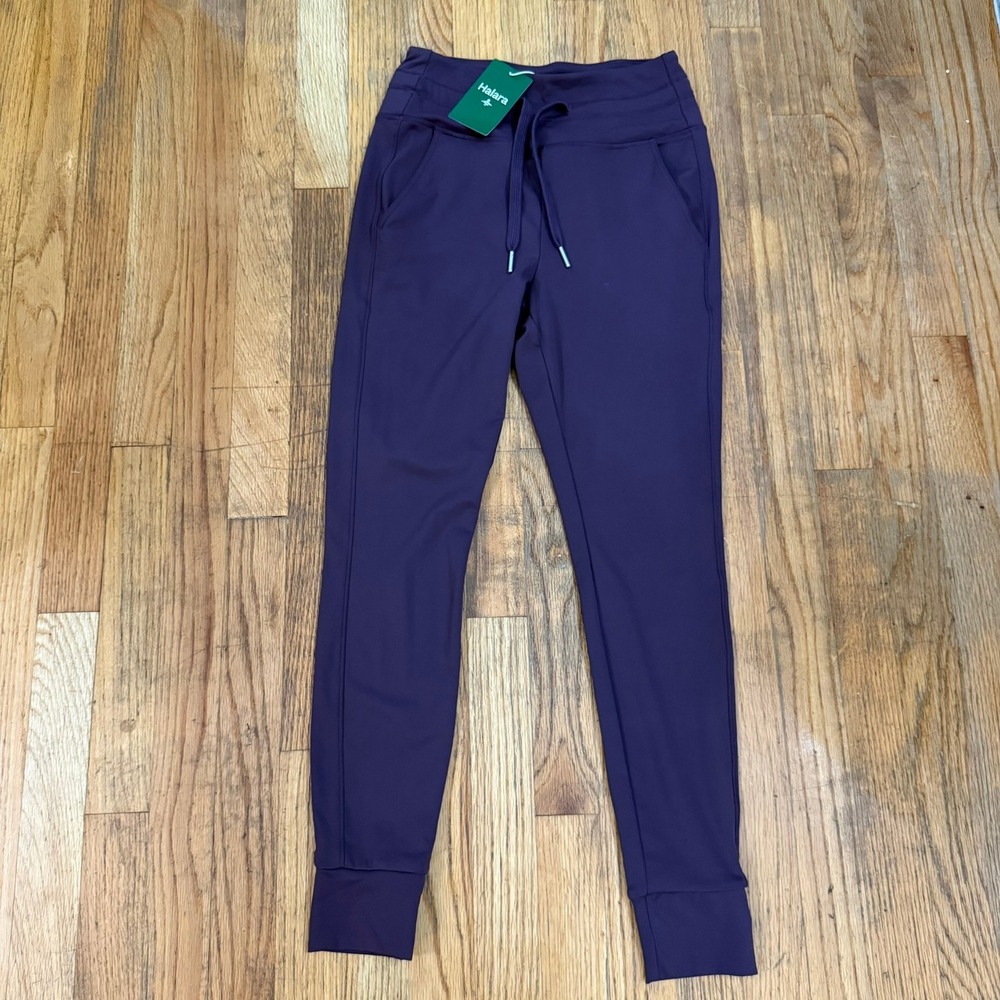 Halara SoftlyZero Joggers Pants Womens XS Petite NWT Purple Drawstring Yoga